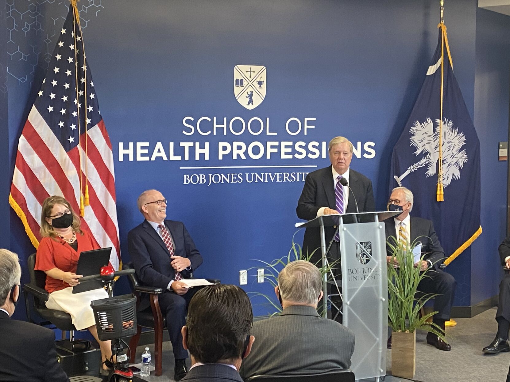 Sen Lindsey Graham speaks at Bob Jones University School of Health Professions